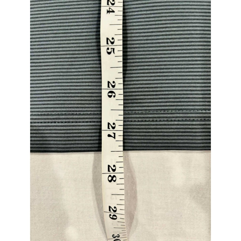 Adidas Climalite Golf Polo Shirt Mens XL Grey Striped Conquistador Logo - Picture 6 of 9